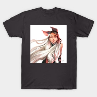 White Haired Manga Girl T-Shirt